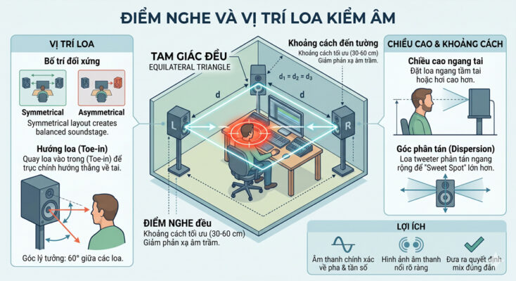 đặt loa kiểm âm