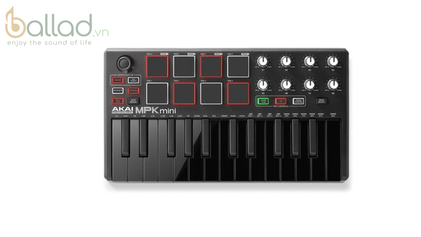 Midi Keyboard AKAI MPK Mini màu đen